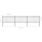 vidaXL Valla de jardín con puntas de lanza acero negro 5,1x1 m vidaXL Valla de jardín con puntas de lanza acero negro 5,1x1 m