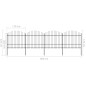 vidaXL Valla de jardín con puntas de lanza acero negro (1,5-1,75)x6,8m vidaXL Valla de jardín con puntas de lanza acero negro (1,5-1,75)x6,8m