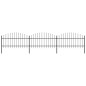 vidaXL Valla de jardín con puntas de lanza acero negro (1-1,25)x5,1 m vidaXL Valla de jardín con puntas de lanza acero negro (1-1,25)x5,1 m