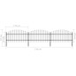 vidaXL Valla de jardín con puntas de lanza acero negro (1-1,25)x5,1 m vidaXL Valla de jardín con puntas de lanza acero negro (1-1,25)x5,1 m