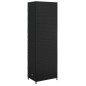 vidaXL Armario de almacenaje de jardín ratán PE negro 59x40x180 cm vidaXL Armario de almacenaje de jardín ratán PE negro 59x40x180 cm