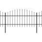 vidaXL Valla de jardín con puntas de lanza acero negro (1-1,25)x13,6 m vidaXL Valla de jardín con puntas de lanza acero negro (1-1,25)x13,6 m