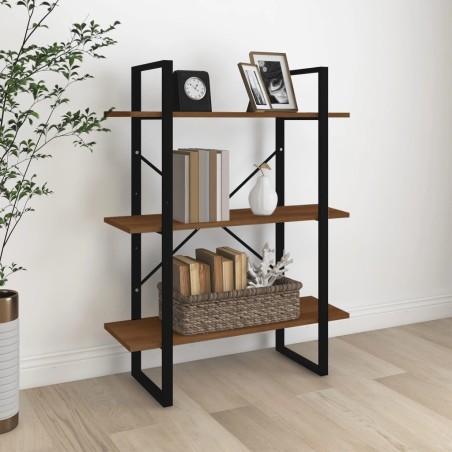 vidaXL Estantería madera contrachapada roble marrón 80x30x105 cm