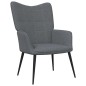 vidaXL Silla de relajación con reposapiés de tela gris oscuro vidaXL Silla de relajación con reposapiés de tela gris oscuro