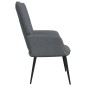 vidaXL Silla de relajación con reposapiés de tela gris oscuro vidaXL Silla de relajación con reposapiés de tela gris oscuro