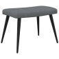 vidaXL Silla de relajación con reposapiés de tela gris oscuro vidaXL Silla de relajación con reposapiés de tela gris oscuro