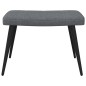 vidaXL Silla de relajación con reposapiés de tela gris oscuro vidaXL Silla de relajación con reposapiés de tela gris oscuro