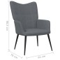 vidaXL Silla de relajación con reposapiés de tela gris oscuro vidaXL Silla de relajación con reposapiés de tela gris oscuro