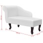 vidaXL Diván de cuero sintético blanco vidaXL Diván de cuero sintético blanco
