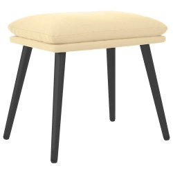 vidaXL Reposapiés de terciopelo crema blanco 45x29,5x35 cm