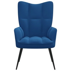 vidaXL Silla de relajación de terciopelo azul
