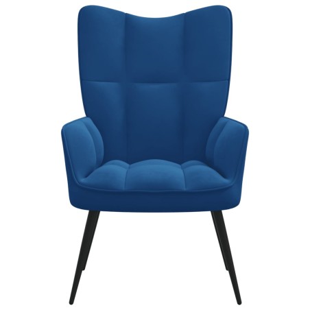 vidaXL Silla de relajación de terciopelo azul