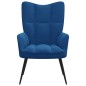 vidaXL Silla de relajación de terciopelo azul vidaXL Silla de relajación de terciopelo azul