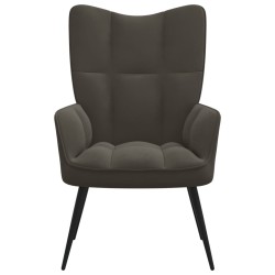vidaXL Silla de relajación de terciopelo gris oscuro