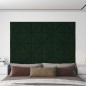 vidaXL Paneles de pared 12 uds terciopelo verde oscuro 30x30cm 0,54 m² vidaXL Paneles de pared 12 uds terciopelo verde oscuro 30x30cm 0,54 m²