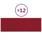 vidaXL Paneles de pared 12 uds terciopelo rojo tinto 90x30 cm 3,24 m² vidaXL Paneles de pared 12 uds terciopelo rojo tinto 90x30 cm 3,24 m²
