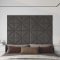 vidaXL Paneles de pared 12 uds cuero sintético gris 30x30 cm 0,54 m² vidaXL Paneles de pared 12 uds cuero sintético gris 30x30 cm 0,54 m²