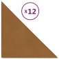 vidaXL Paneles de pared 12 uds terciopelo marrón 30x30 cm 0,54 m² vidaXL Paneles de pared 12 uds terciopelo marrón 30x30 cm 0,54 m²