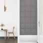 vidaXL Paneles de pared 12 uds cuero sintético gris 30x30 cm 1,08 m² vidaXL Paneles de pared 12 uds cuero sintético gris 30x30 cm 1,08 m²