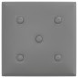 vidaXL Paneles de pared 12 uds cuero sintético gris 30x30 cm 1,08 m² vidaXL Paneles de pared 12 uds cuero sintético gris 30x30 cm 1,08 m²