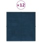 vidaXL Paneles de pared 12 uds terciopelo azul 30x30 cm 1,08 m² vidaXL Paneles de pared 12 uds terciopelo azul 30x30 cm 1,08 m²