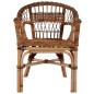 vidaXL Silla de jardín ratán natural marrón vidaXL Silla de jardín ratán natural marrón