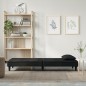 vidaXL Sofá cama de terciopelo negro vidaXL Sofá cama de terciopelo negro