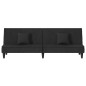 vidaXL Sofá cama de terciopelo negro vidaXL Sofá cama de terciopelo negro