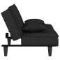 vidaXL Sofá cama de terciopelo negro vidaXL Sofá cama de terciopelo negro
