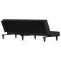 vidaXL Sofá cama de terciopelo negro vidaXL Sofá cama de terciopelo negro