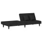 vidaXL Sofá cama de terciopelo negro vidaXL Sofá cama de terciopelo negro