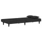 vidaXL Sofá cama de terciopelo negro vidaXL Sofá cama de terciopelo negro
