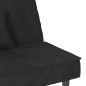 vidaXL Sofá cama de terciopelo negro vidaXL Sofá cama de terciopelo negro