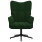 vidaXL Sillón de relax de terciopelo verde oscuro vidaXL Sillón de relax de terciopelo verde oscuro