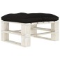 vidaXL Set muebles de palés para jardín 6 pzas madera cojines negros