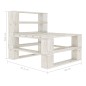 vidaXL Set muebles de palés para jardín 6 pzas madera cojines negros