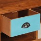 vidaXL Mueble para TV con 3 cajones madera maciza acacia 110x35x50 cm