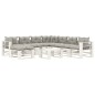 vidaXL Set muebles de palets de jardín 9 pzas madera cojines taupe vidaXL Set muebles de palets de jardín 9 pzas madera cojines taupe
