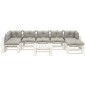 vidaXL Set muebles de palets de jardín 8 pzas madera cojines taupe vidaXL Set muebles de palets de jardín 8 pzas madera cojines taupe