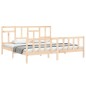 vidaXL Estructura de cama de matrimonio con cabecero madera maciza vidaXL Estructura de cama de matrimonio con cabecero madera maciza