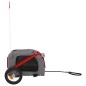 vidaXL Remolque de bicicleta mascotas hierro tela Oxford rojo gris vidaXL Remolque de bicicleta mascotas hierro tela Oxford rojo gris