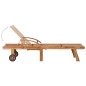 vidaXL Tumbona con mesa y cojín madera maciza de teca vidaXL Tumbona con mesa y cojín madera maciza de teca