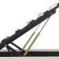 vidaXL Cama canapé hidráulica con LED cuero sintético blanco 140x200cm 