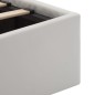 vidaXL Cama canapé hidráulica con LED cuero sintético blanco 140x200cm 