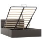 vidaXL Cama canapé hidráulica con LED cuero sintético gris 120x200 cm vidaXL Cama canapé hidráulica con LED cuero sintético gris 120x200 cm