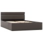 vidaXL Cama canapé hidráulica con LED cuero sintético gris 120x200 cm vidaXL Cama canapé hidráulica con LED cuero sintético gris 120x200 cm