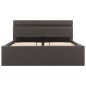 vidaXL Cama canapé hidráulica con LED cuero sintético gris 120x200 cm vidaXL Cama canapé hidráulica con LED cuero sintético gris 120x200 cm