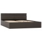 vidaXL Cama canapé hidráulica con LED cuero sintético gris 160x200 cm 