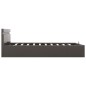 vidaXL Cama canapé hidráulica con LED cuero sintético gris 160x200 cm 