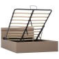 vidaXL Cama canapé hidráulica LED cuero sintético capuchino 140x200 cm vidaXL Cama canapé hidráulica LED cuero sintético capuchino 140x200 cm
